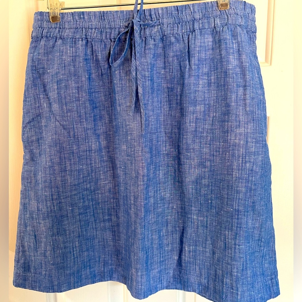 NWT Talbots lined chambray skirt